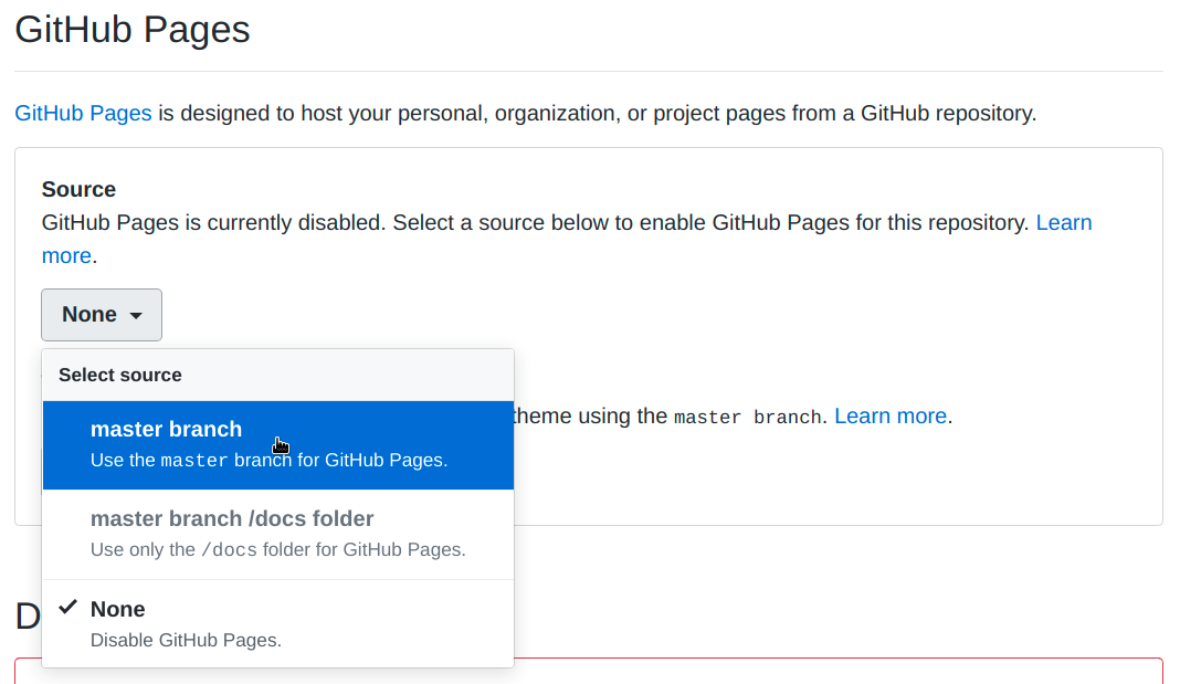 Enable GitHub Pages